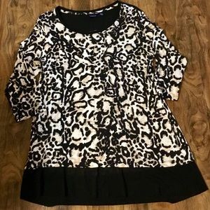 Animal print tunic - Black/White Westbound L